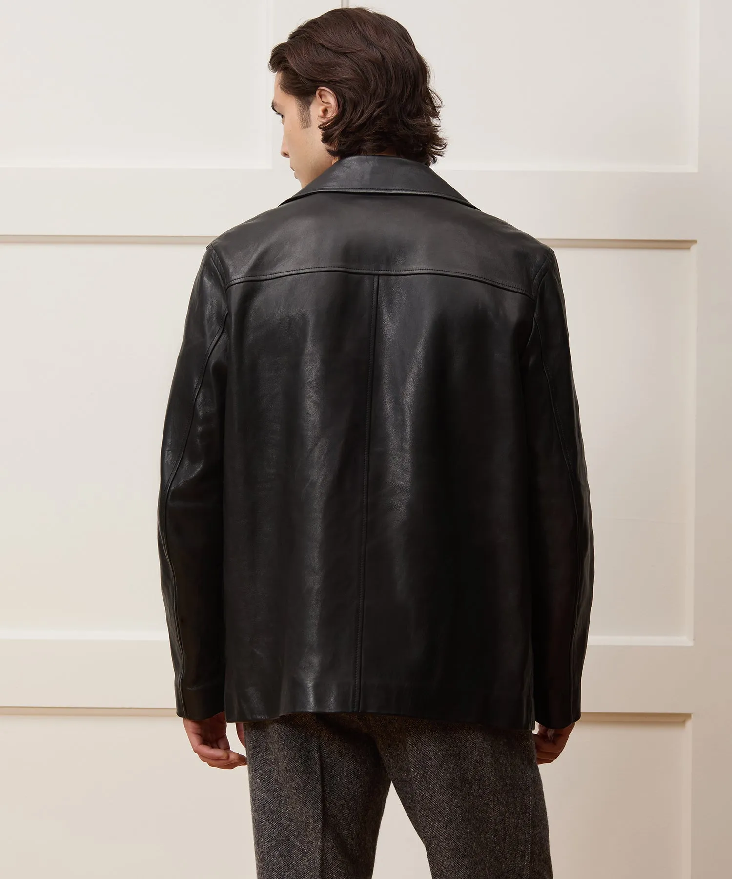 Italian Leather Cafe Jacket sold by Todd Snyder product image thumbnail 4