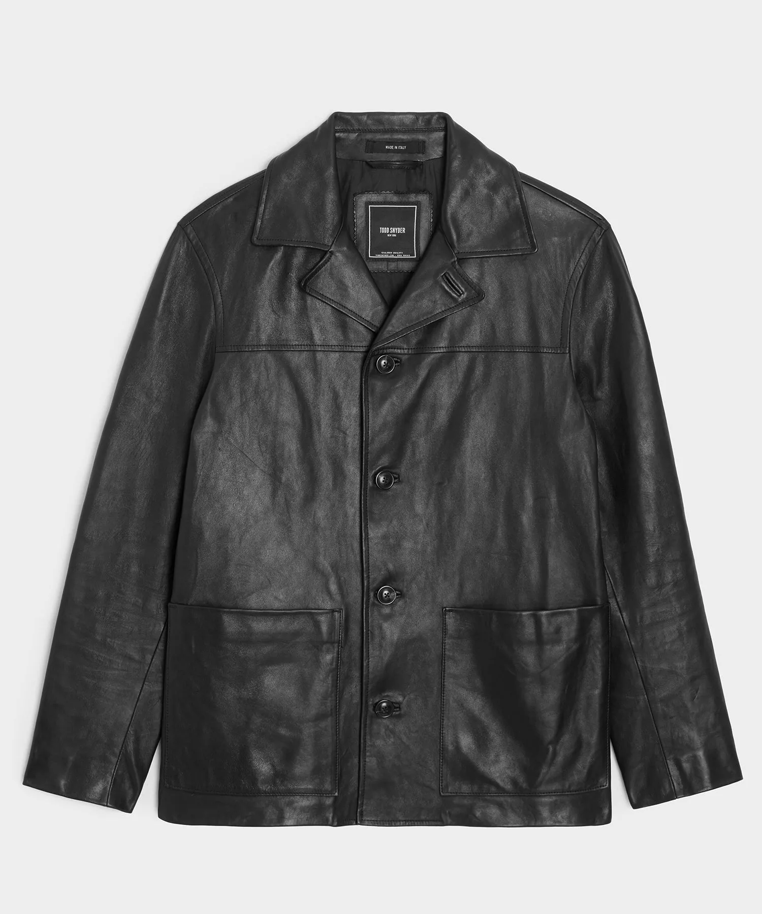 Italian Leather Cafe Jacket sold by Todd Snyder