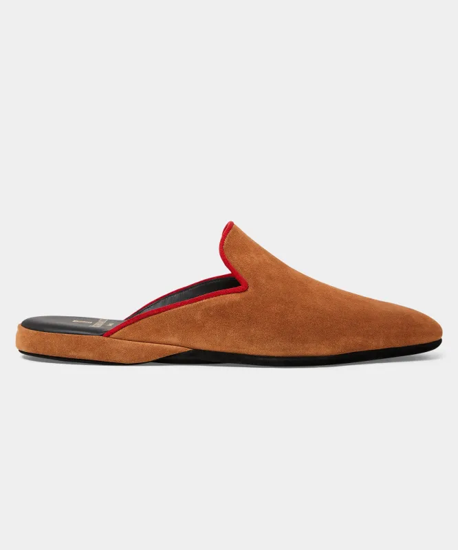 Rubinacci Suede House Slipper made by Todd Snyder