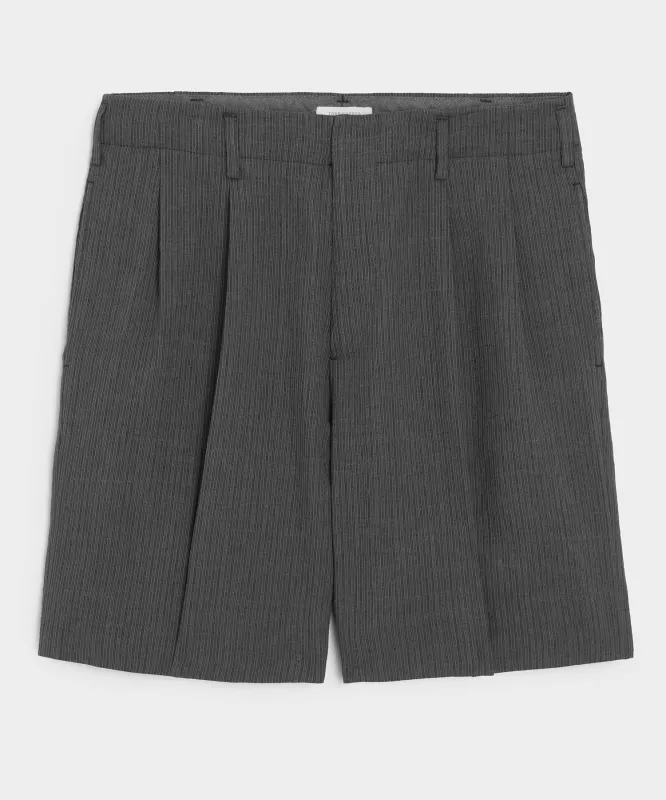 8" Striped Linen Hollywood Short made by Todd Snyder
