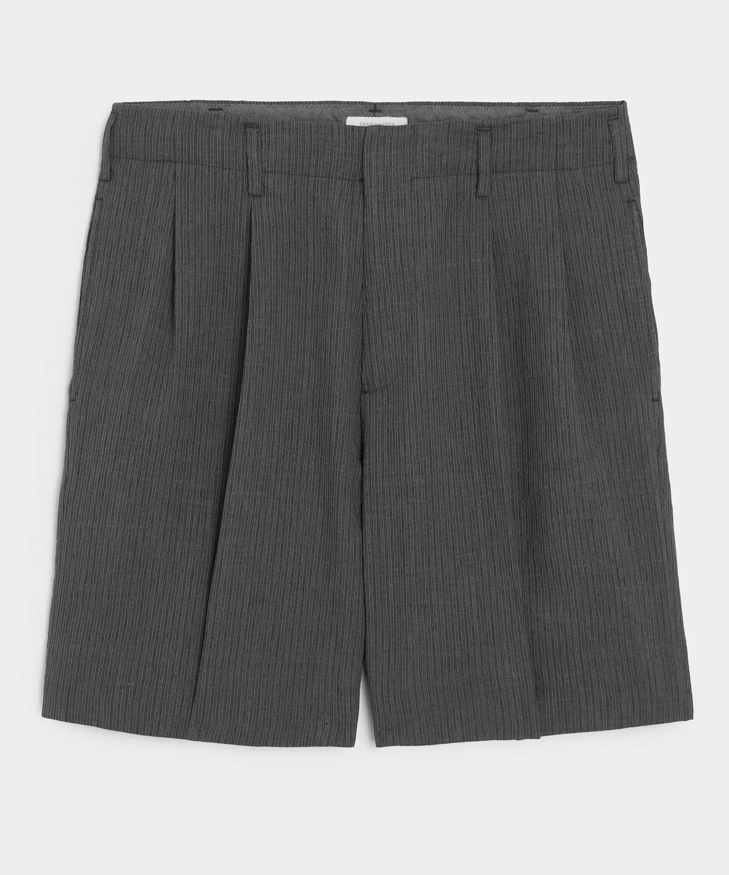 8" Striped Linen Hollywood Short sold by Todd Snyder