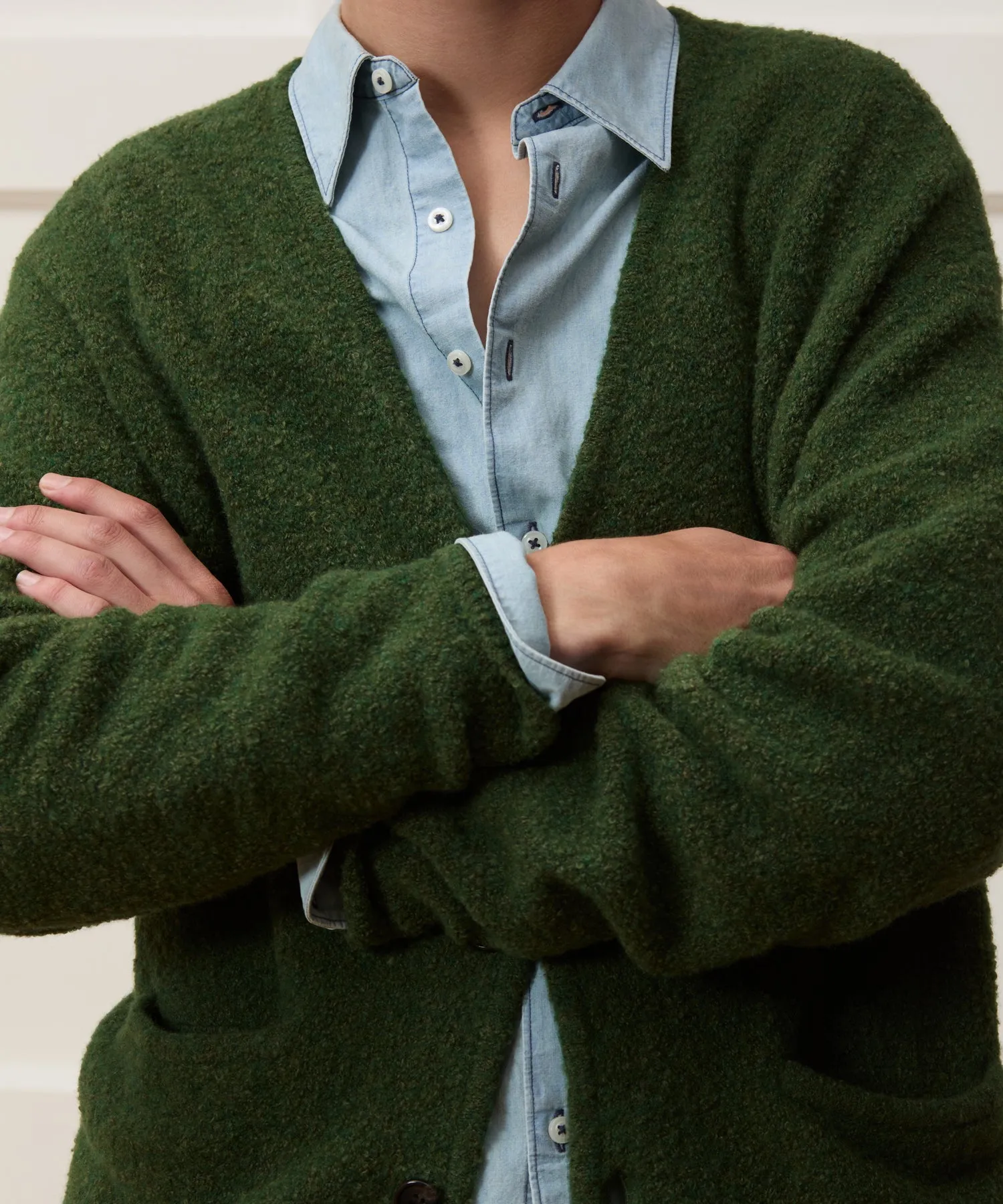 Relaxed Boucle Cardigan sold by Todd Snyder product image thumbnail 4