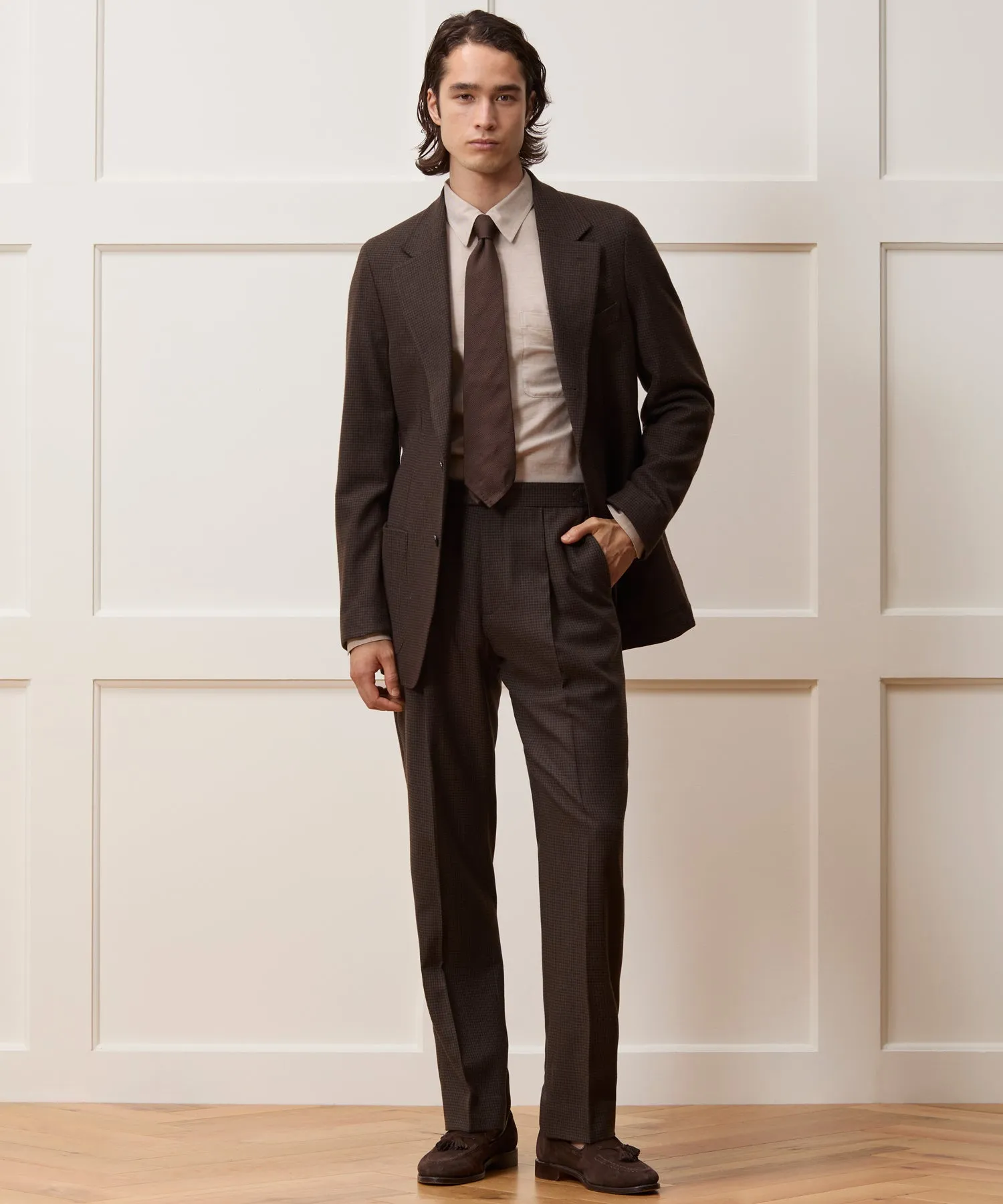 Italian Flannel Houndstooth Madison Suit sold by Todd Snyder