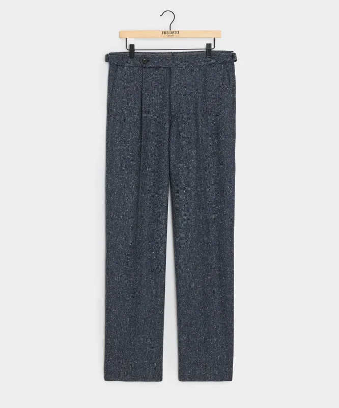 Italian Donegal Herringbone Side Tab Trouser sold by Todd Snyder