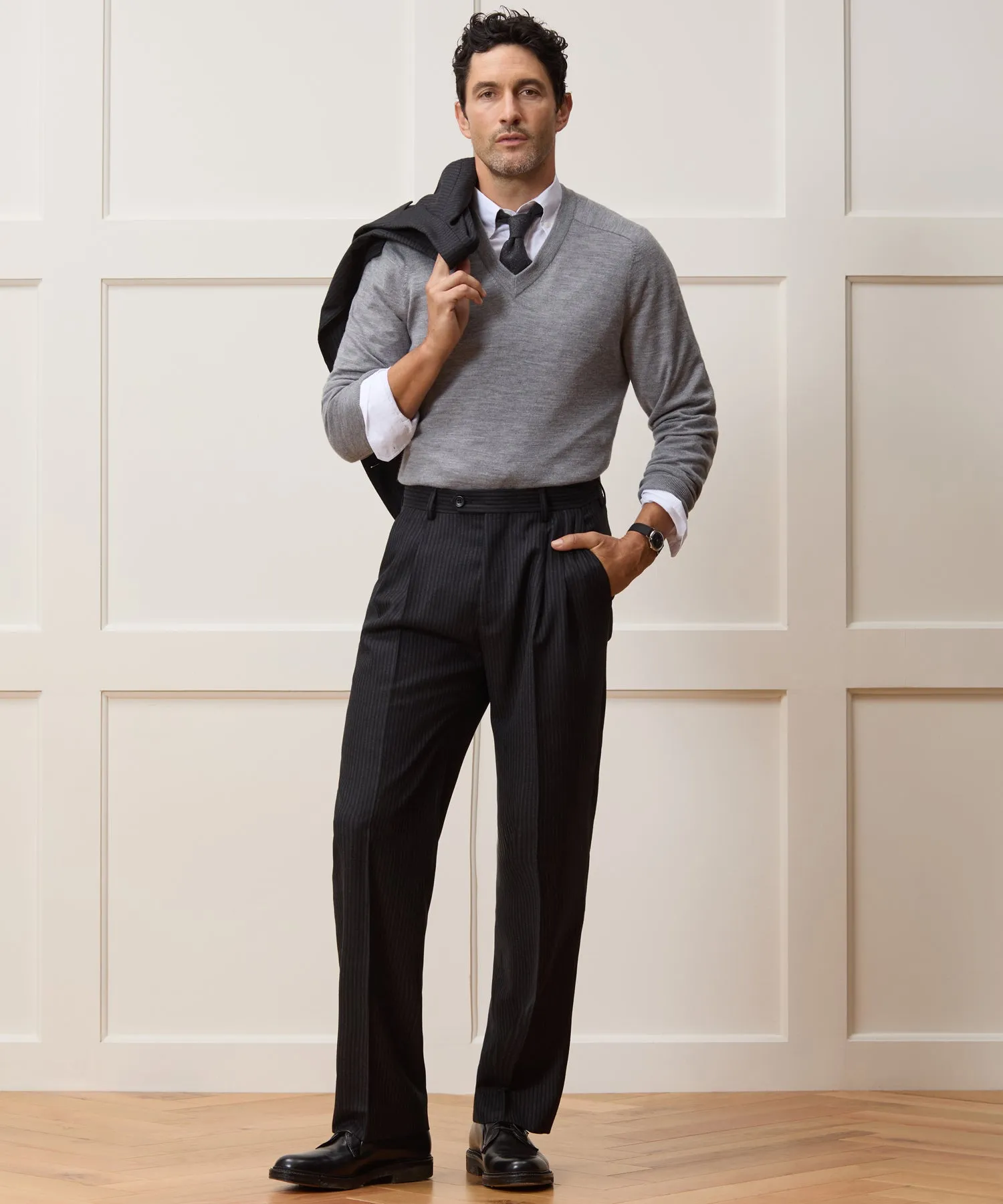 Italian Flannel Pinstripe Wythe Trouser sold by Todd Snyder product image thumbnail 3