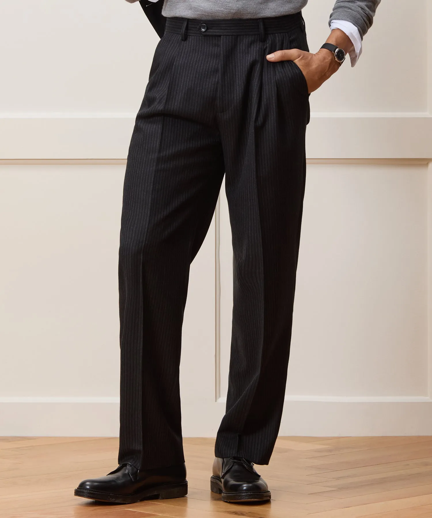 Italian Flannel Pinstripe Wythe Trouser sold by Todd Snyder product image thumbnail 2