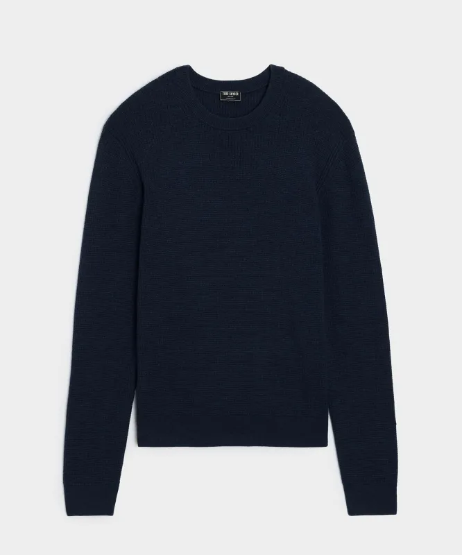 Merino Waffle Crewneck sold by Todd Snyder