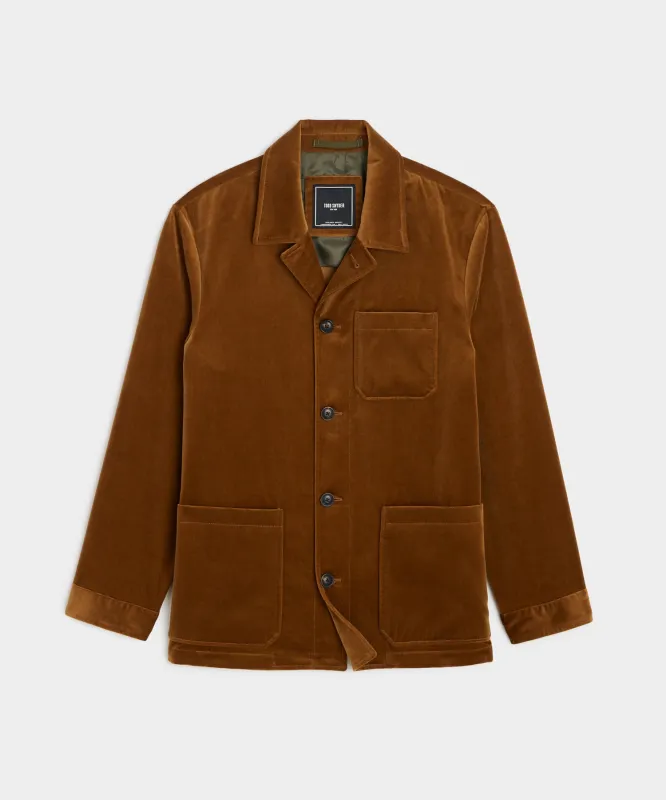 Italian Velvet Tailored Chore Coat sold by Todd Snyder
