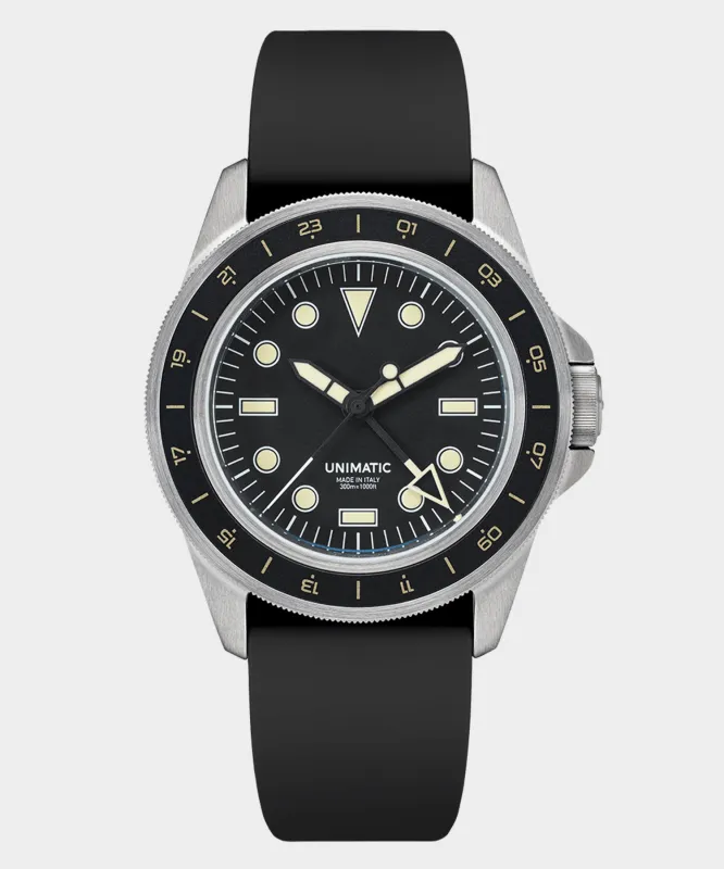 Unimatic U1-GMT-DHB Heritage Diver Watch sold by Todd Snyder