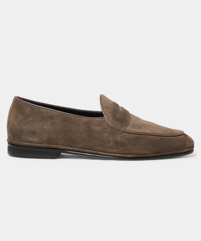 Todd Snyder X Rubinacci Unlined Suede Penny Loafer sold by Todd Snyder