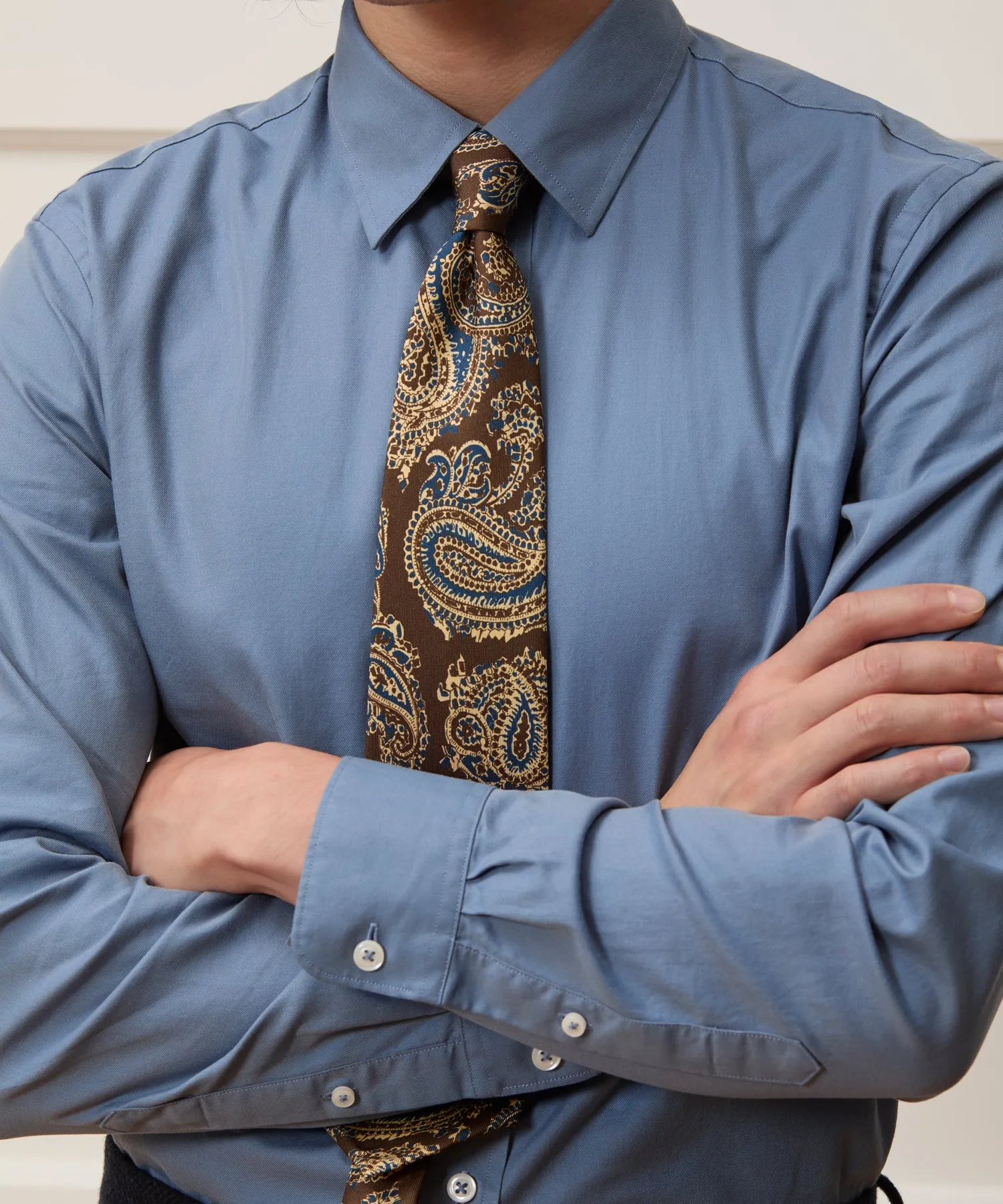 Cotton Twill Long Point Collar Shirt sold by Todd Snyder product image thumbnail 3