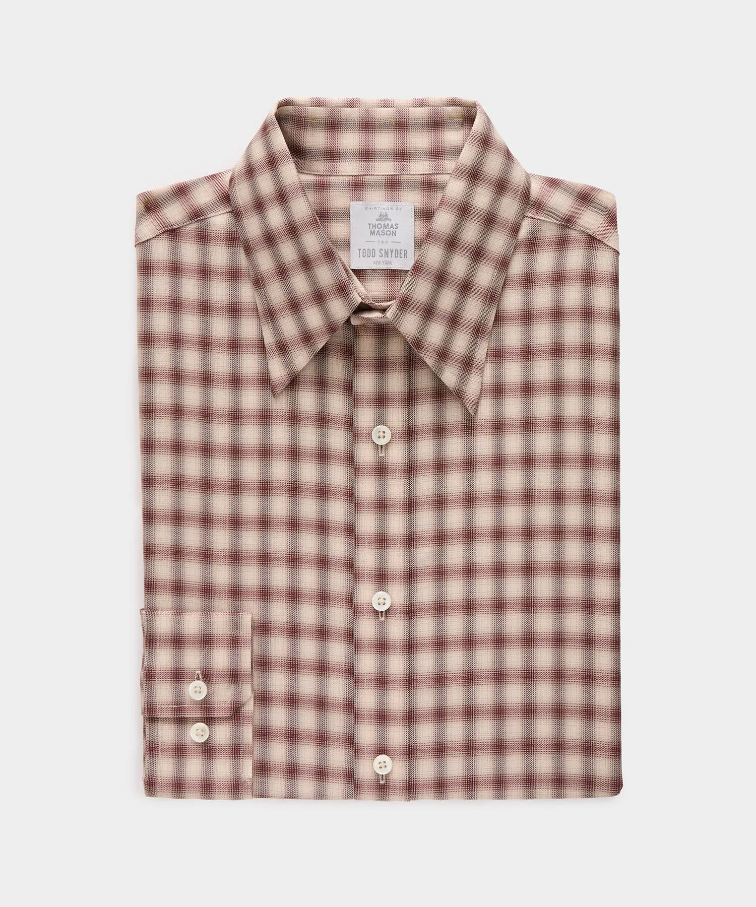Lightweight Flannel Long Point Collar Dress Shirt sold by Todd Snyder