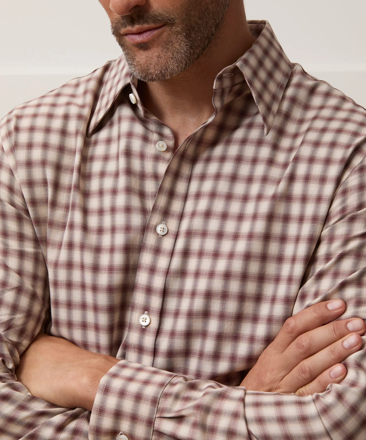 Lightweight Flannel Long Point Collar Dress Shirt sold by Todd Snyder product image thumbnail 3