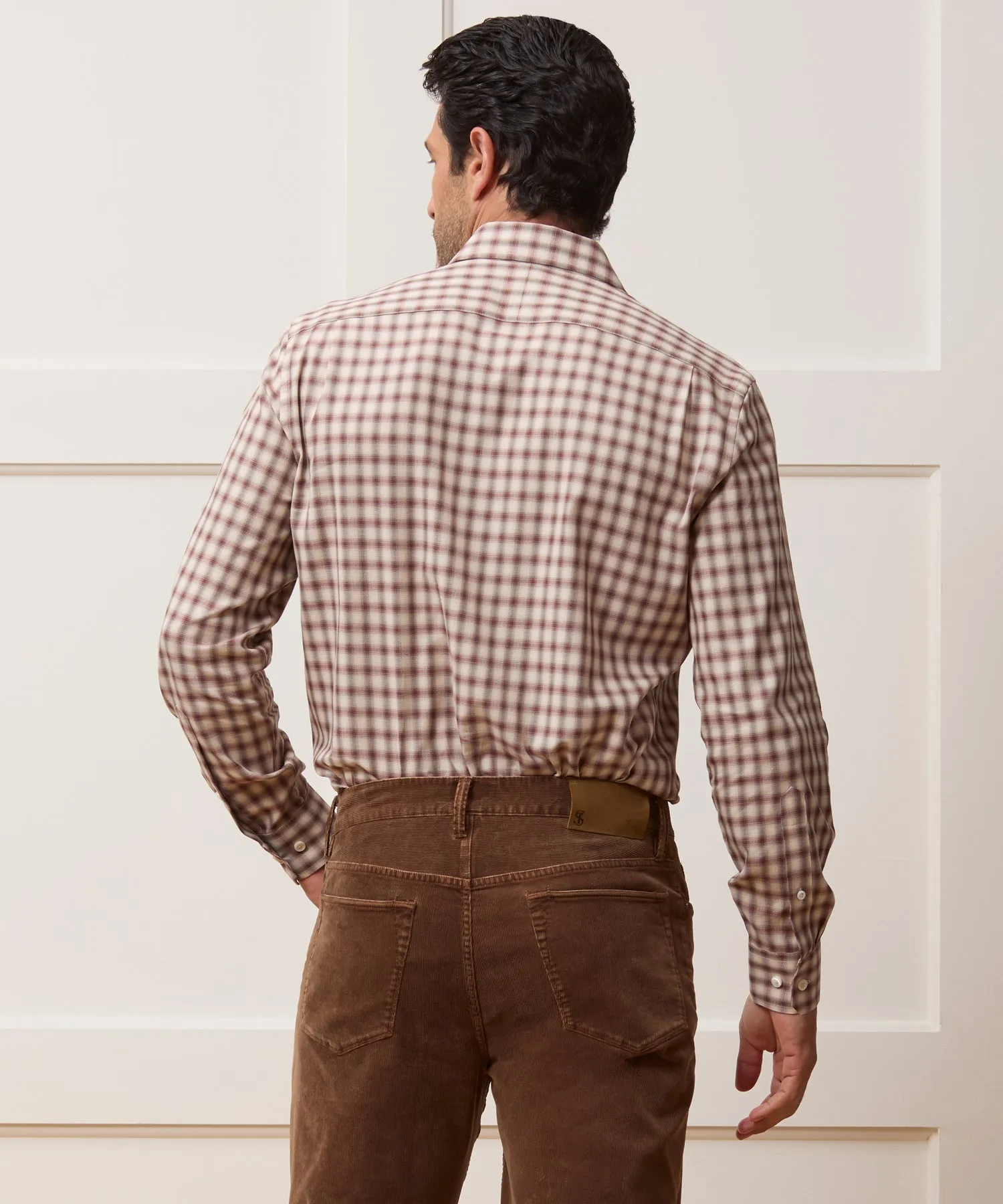 Lightweight Flannel Long Point Collar Dress Shirt sold by Todd Snyder product image thumbnail 4