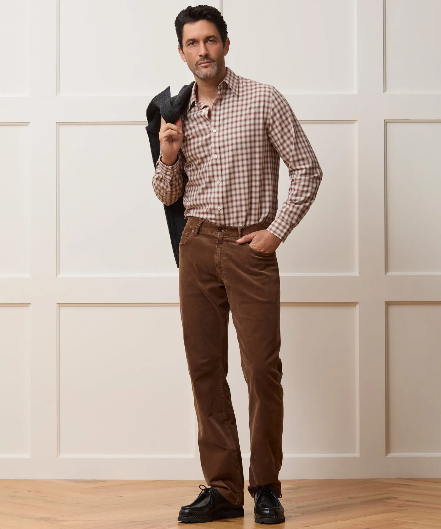 Lightweight Flannel Long Point Collar Dress Shirt sold by Todd Snyder product image thumbnail 5