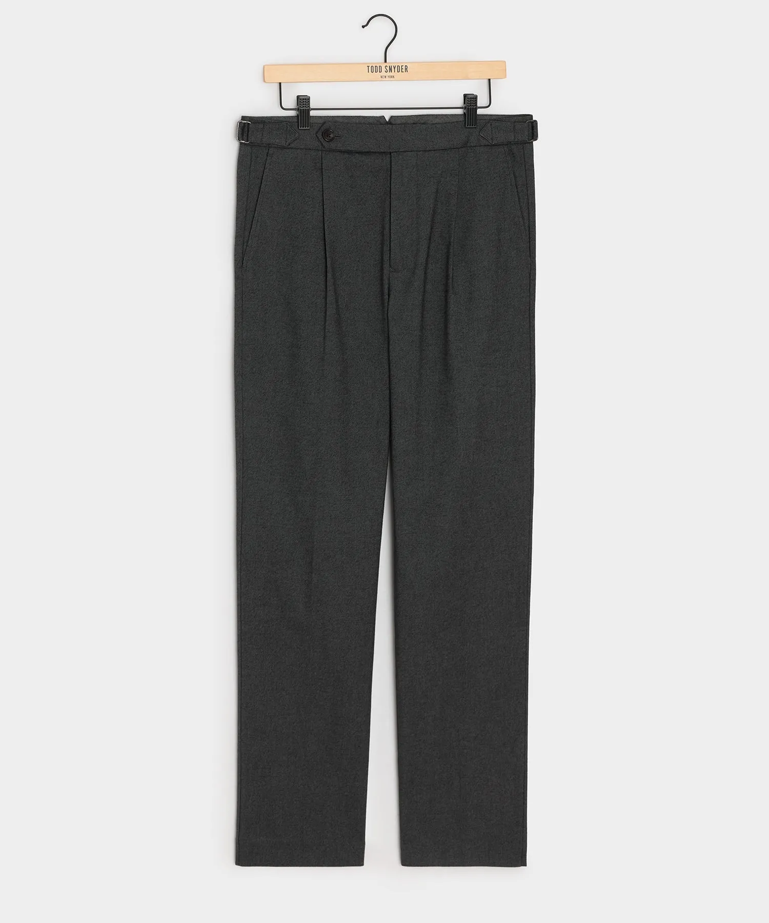 Italian Heathered Cotton Side Tab Trouser sold by Todd Snyder