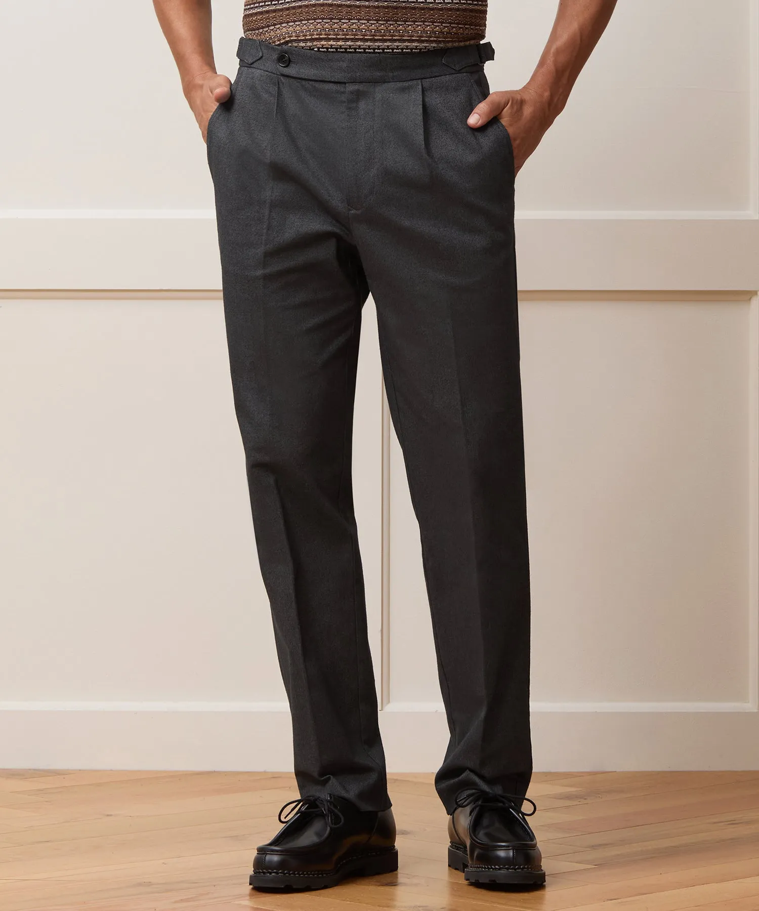 Italian Heathered Cotton Side Tab Trouser sold by Todd Snyder product image thumbnail 2