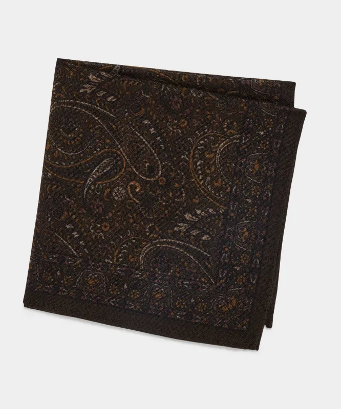 Italian Wool Perfect Paisley Pocket Square made by Todd Snyder
