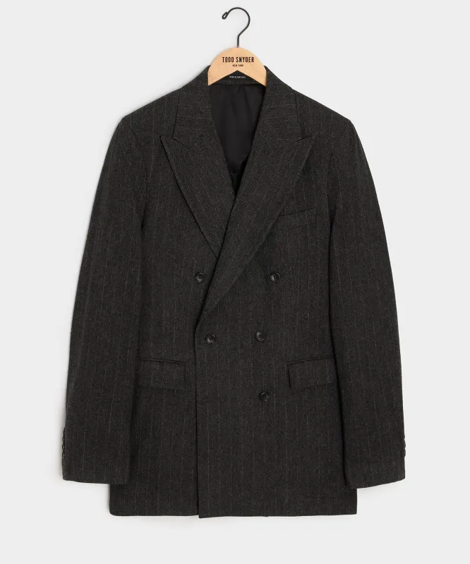 Italian Flannel Pinstripe Double-Breasted Jacket sold by Todd Snyder