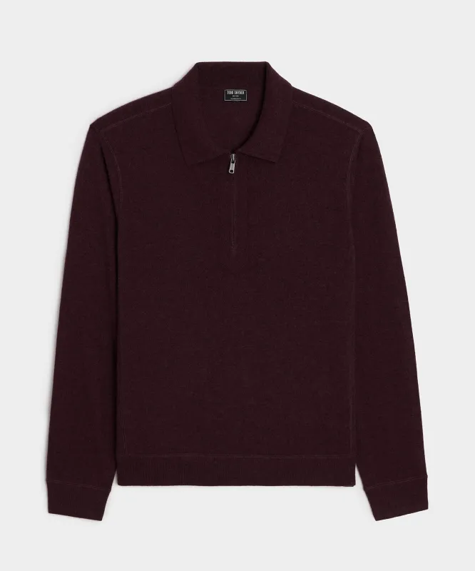 Cashmere Quarter-Zip Sweater Polo sold by Todd Snyder