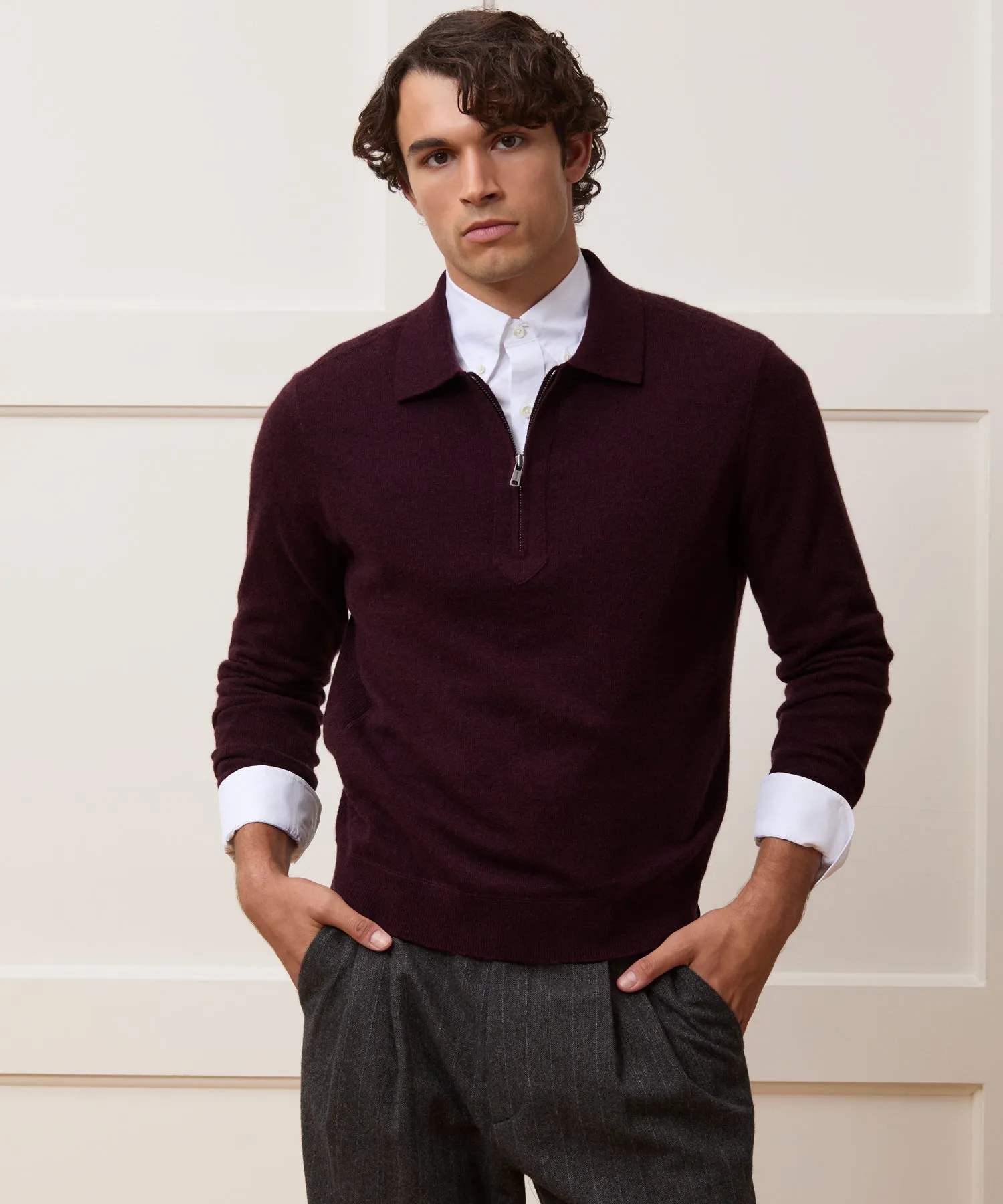 Cashmere Quarter-Zip Sweater Polo sold by Todd Snyder product image thumbnail 2