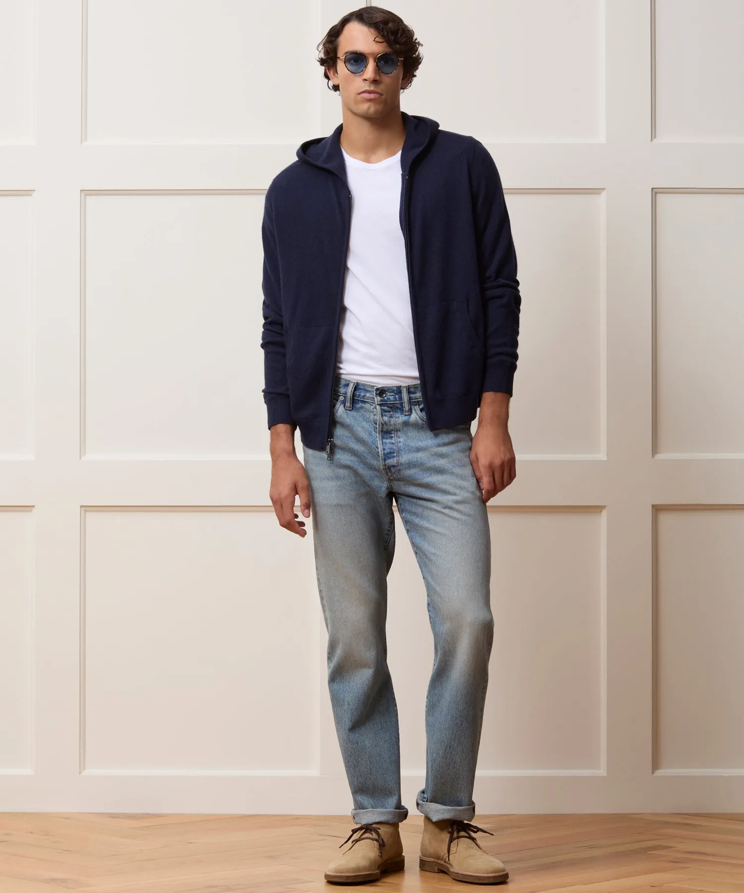 Cashmere Full-Zip Hoodie sold by Todd Snyder product image thumbnail 3