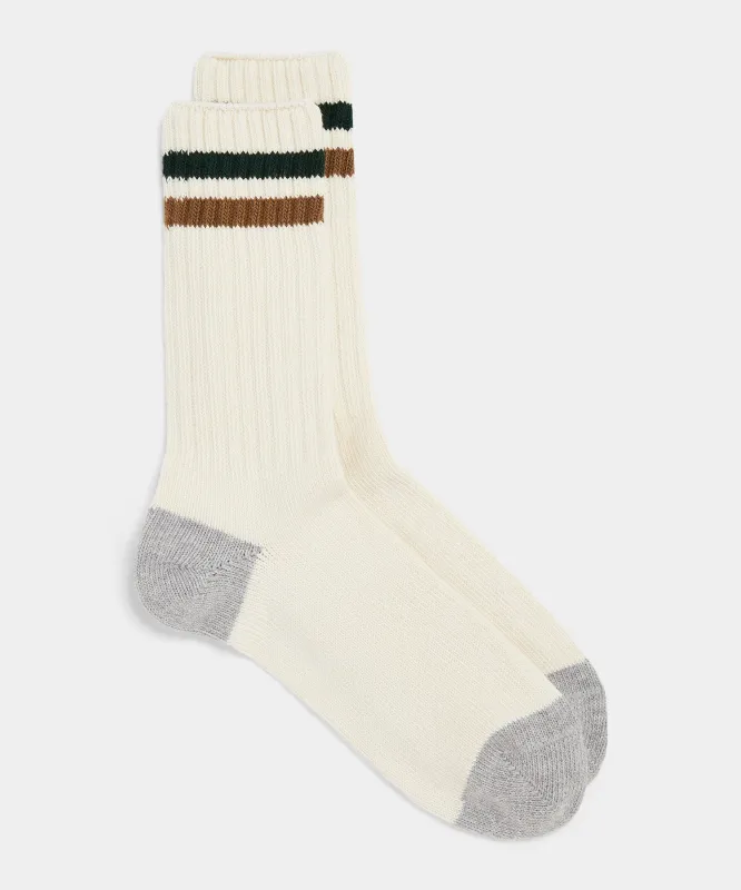 Cotton Athletic Crew Sock made by Todd Snyder