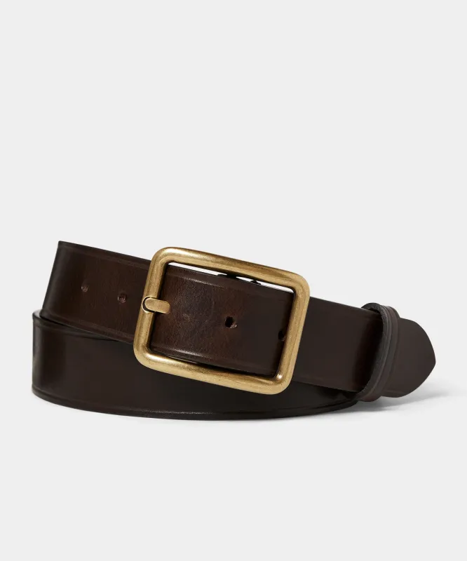 Italian Wide Leather Belt sold by Todd Snyder