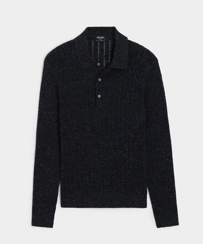 Textured Wool Sweater Polo sold by Todd Snyder