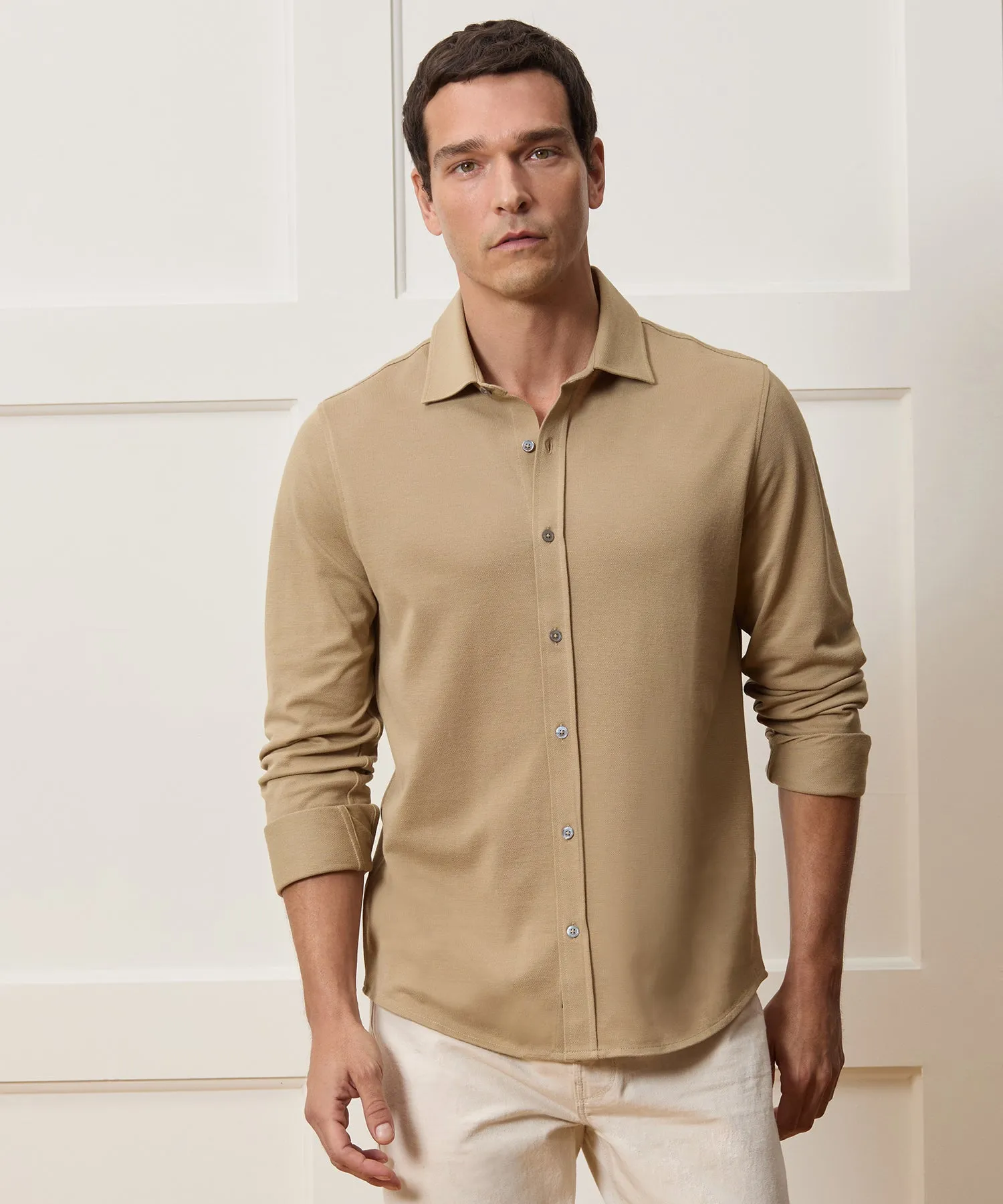 Cotton-Cashmere Pique Dress Shirt sold by Todd Snyder product image thumbnail 2