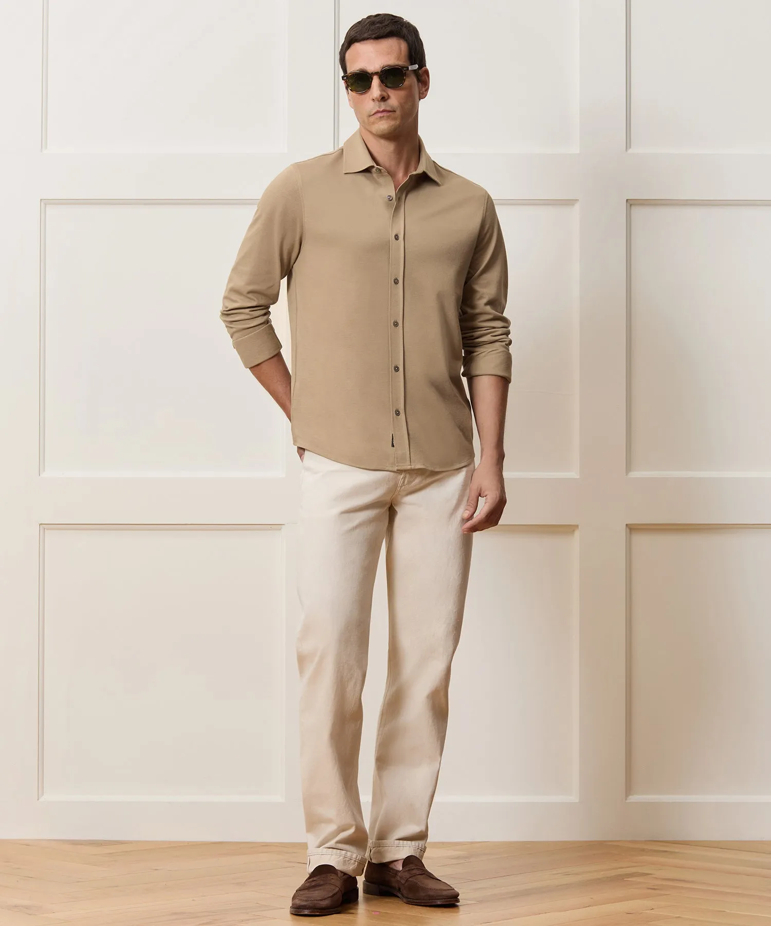 Cotton-Cashmere Pique Dress Shirt sold by Todd Snyder product image thumbnail 3