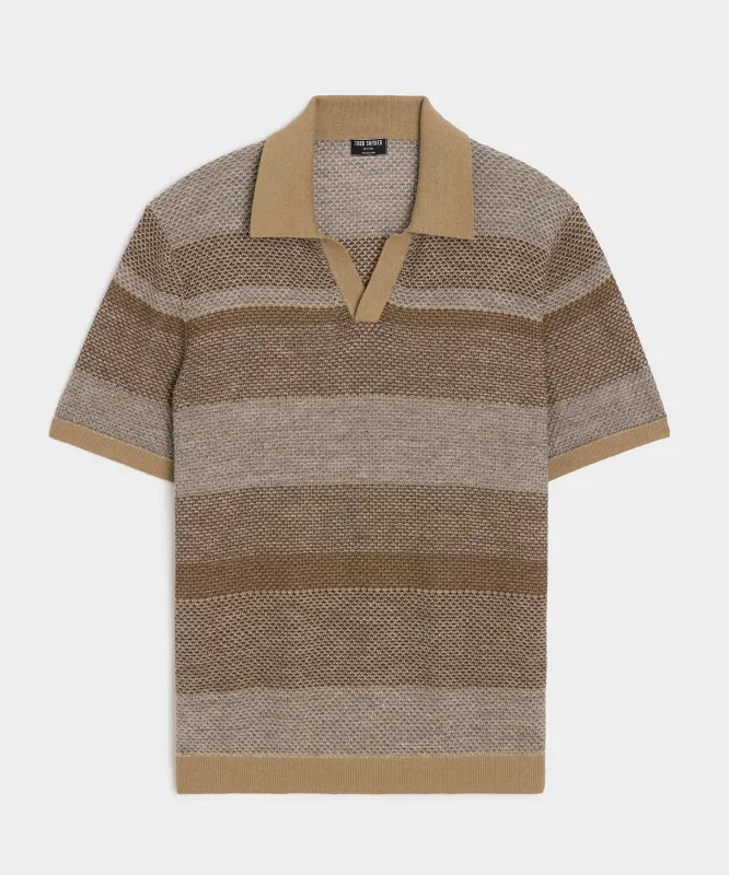 Linen-Cotton Montauk Sweater Polo sold by Todd Snyder