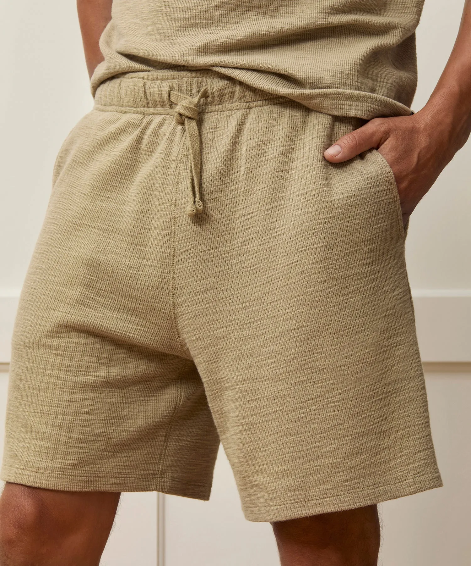 7" Lightweight Mini Waffle Short sold by Todd Snyder product image thumbnail 4