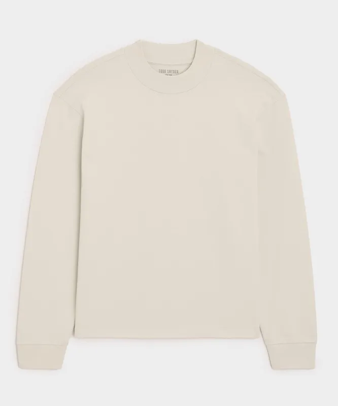 Relaxed Portuguese Jersey Mock Neck Tee sold by Todd Snyder