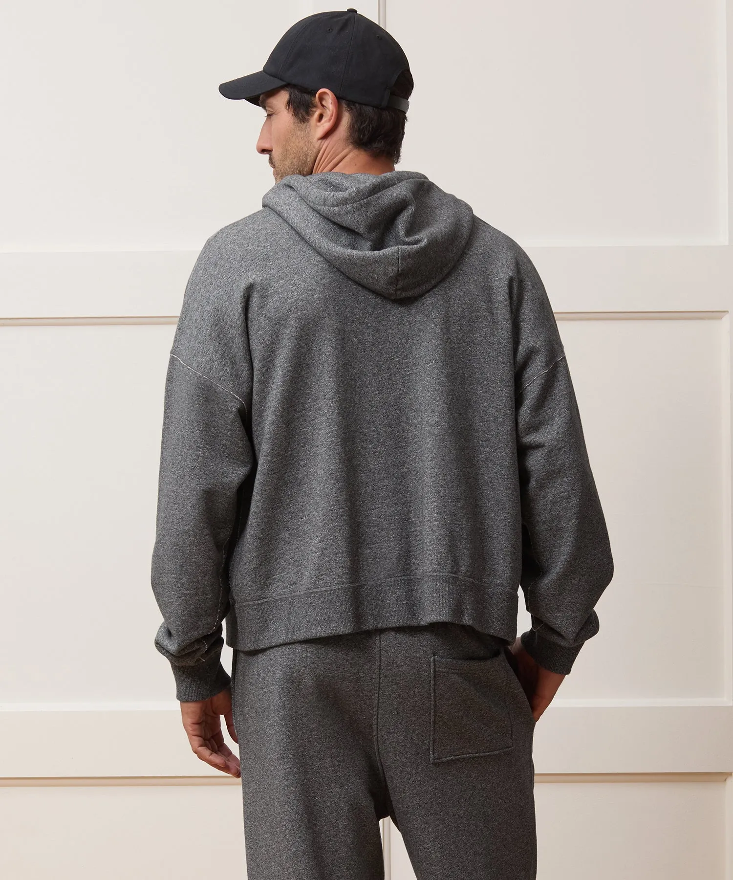 Relaxed Portuguese Terry Full-Zip Hoodie sold by Todd Snyder product image thumbnail 5
