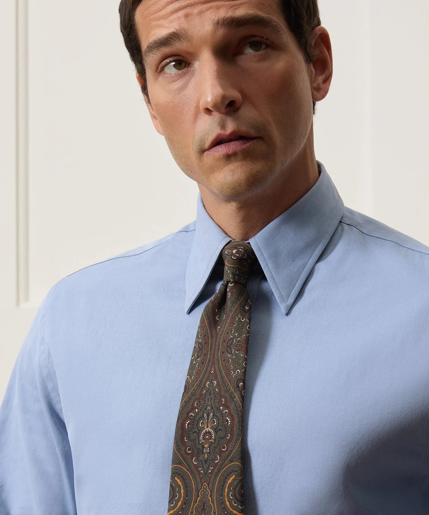 Slim Twill Long Collar Dress Shirt sold by Todd Snyder product image thumbnail 4