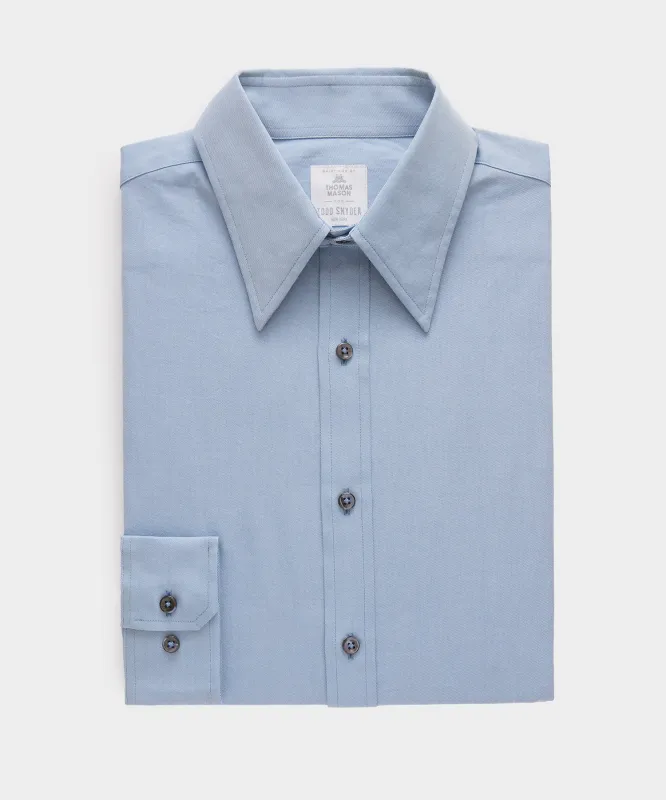 Slim Twill Long Collar Dress Shirt sold by Todd Snyder