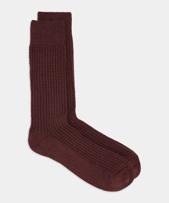 Cotton Waffle Sock sold by Todd Snyder