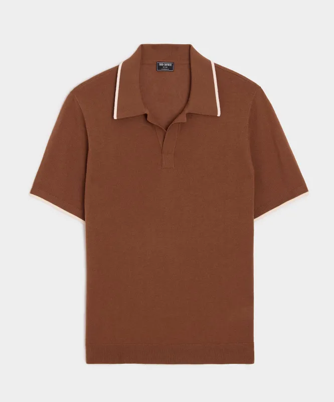 Silk-Cashmere Tipped Montauk Sweater Polo sold by Todd Snyder