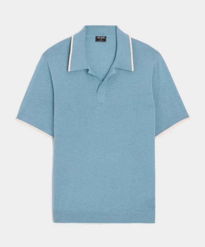 Silk-Cashmere Tipped Montauk Sweater Polo sold by Todd Snyder