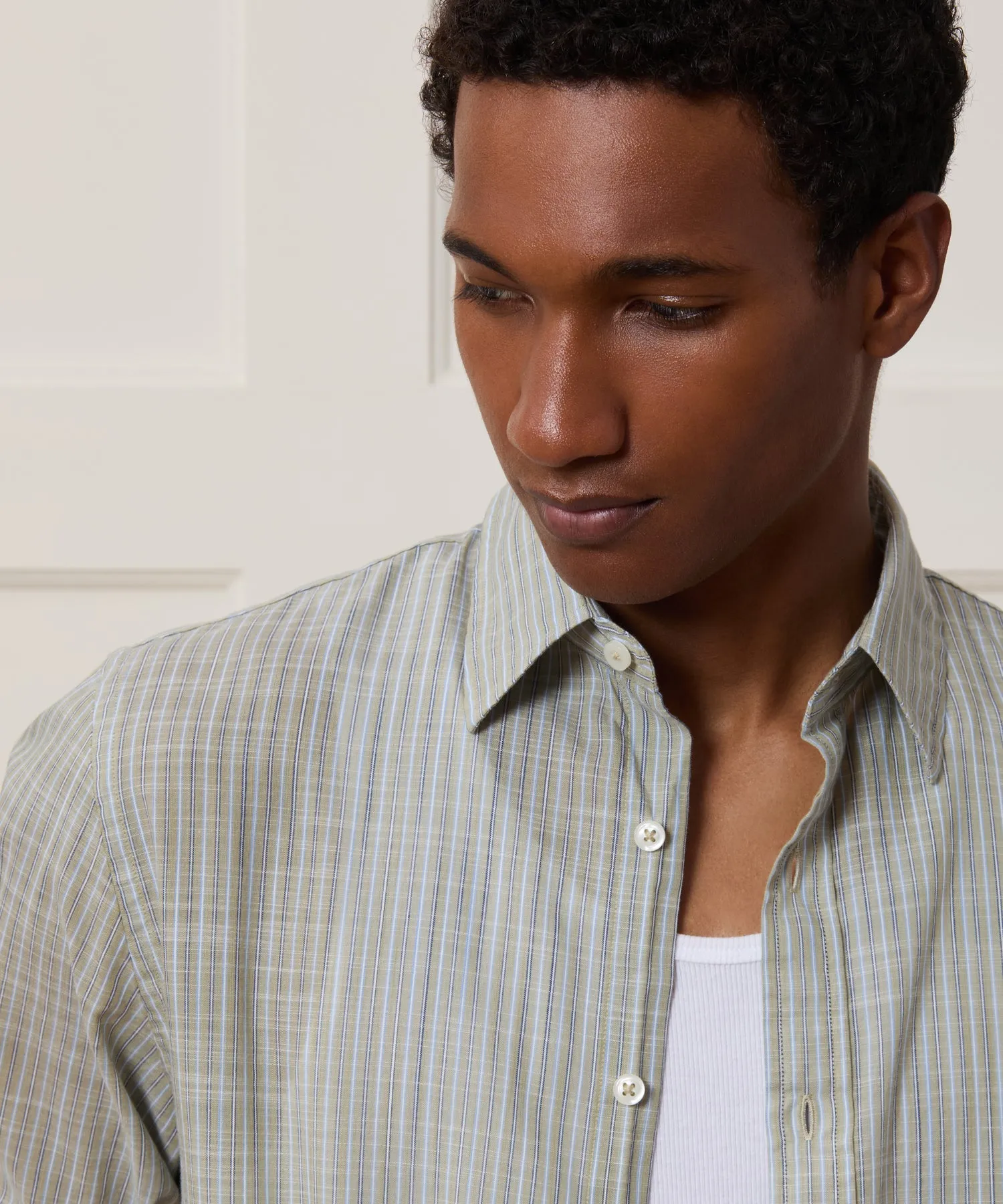 Slim Summerweight Point Collar Shirt sold by Todd Snyder product image thumbnail 3