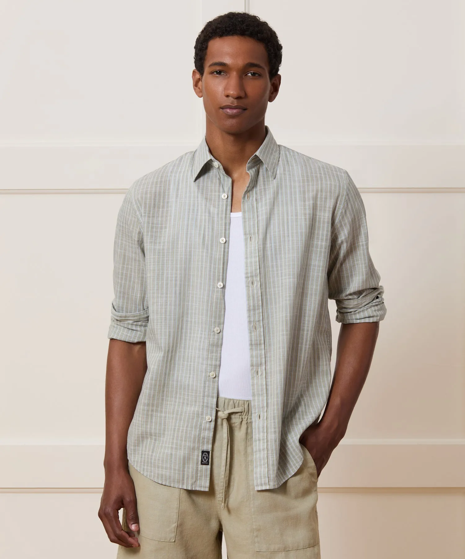 Slim Summerweight Point Collar Shirt sold by Todd Snyder product image thumbnail 2