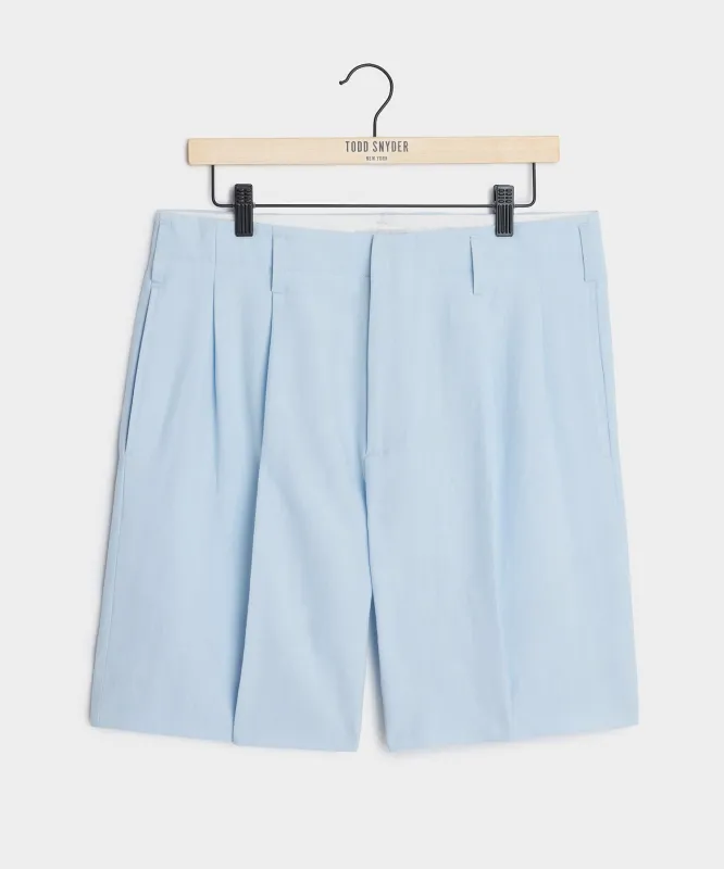 8" Italian Sueded Linen Hollywood Short sold by Todd Snyder