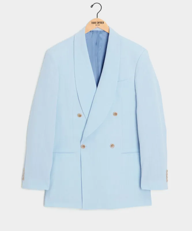 Italian Sueded Linen Double-Breasted Shawl Collar Jacket sold by Todd Snyder