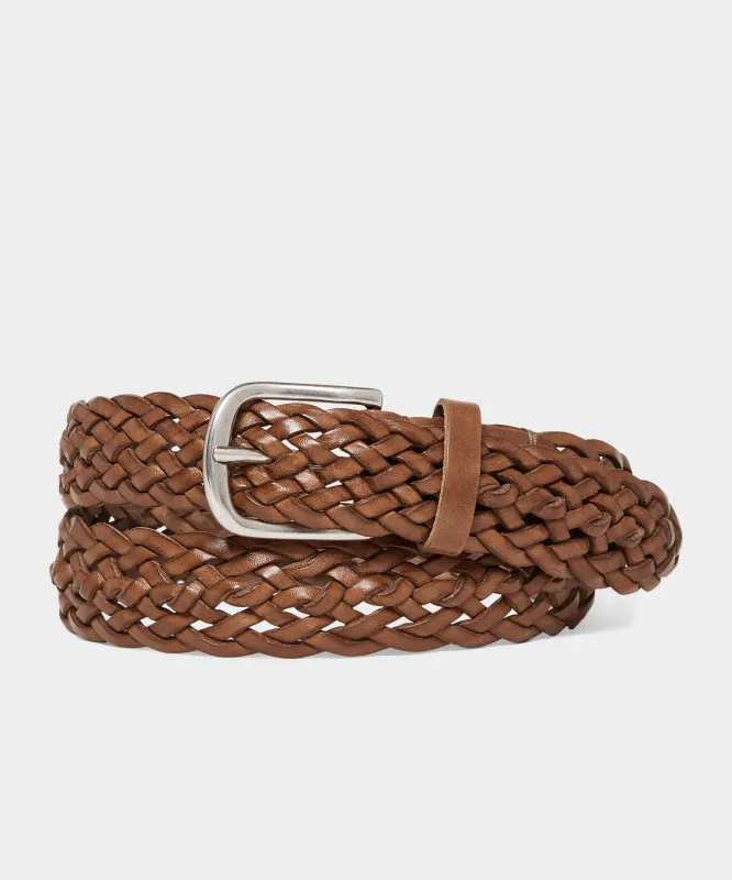 Italian Leather Braided Belt sold by Todd Snyder
