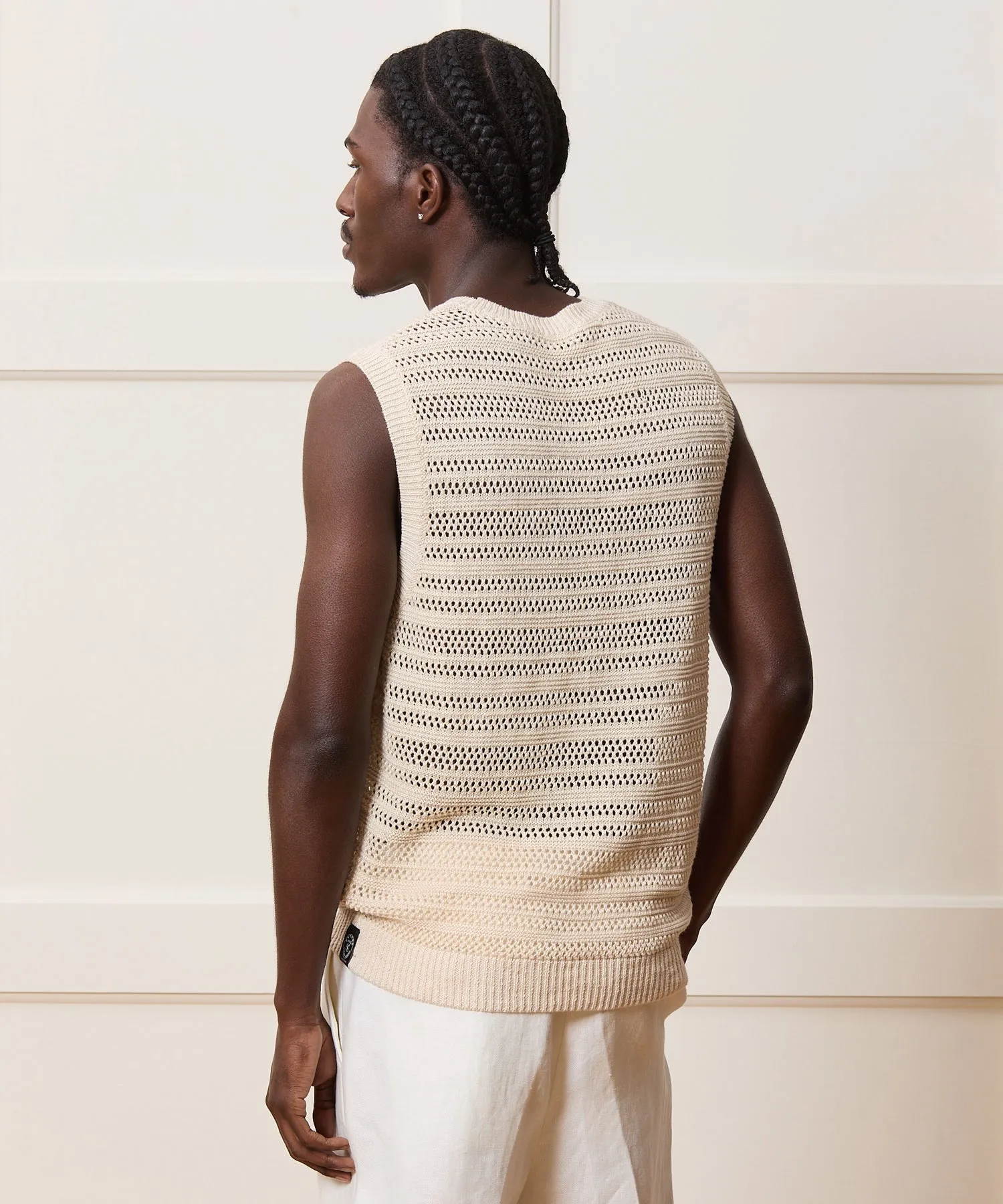 Linen Sweater Vest sold by Todd Snyder product image thumbnail 5