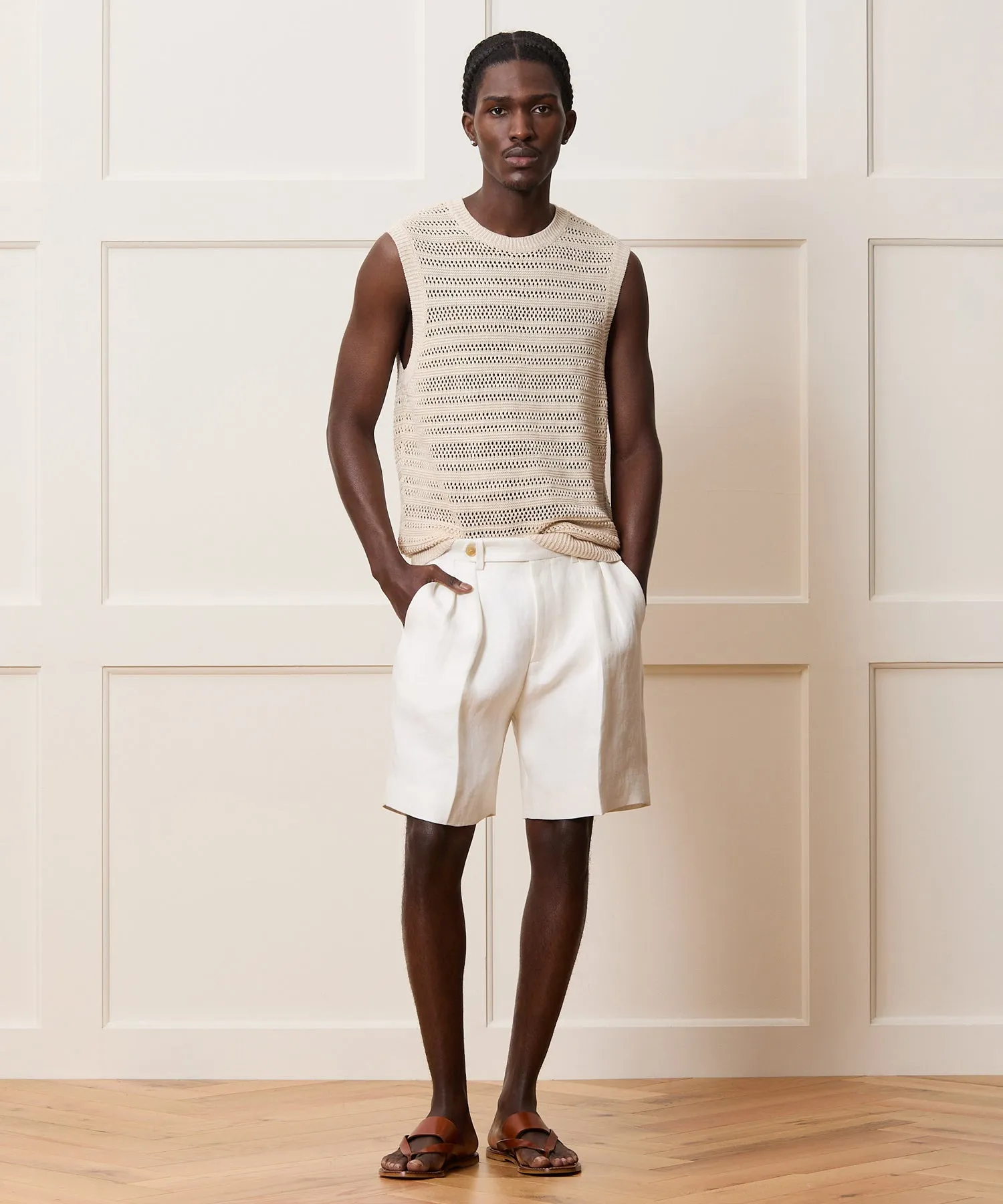 Linen Sweater Vest sold by Todd Snyder product image thumbnail 3