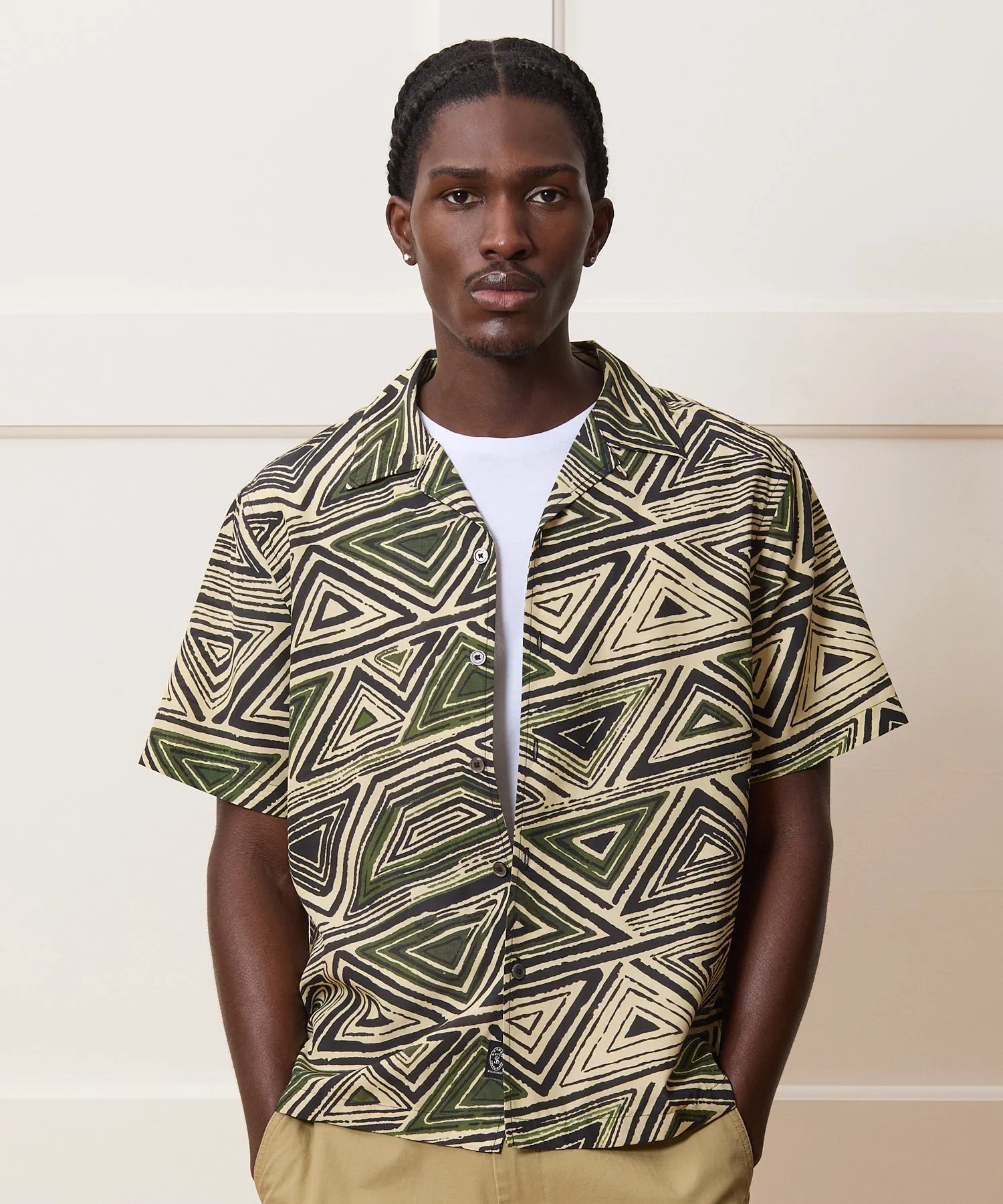 Cropped Silk-Cotton Camp Collar Shirt sold by Todd Snyder product image thumbnail 2