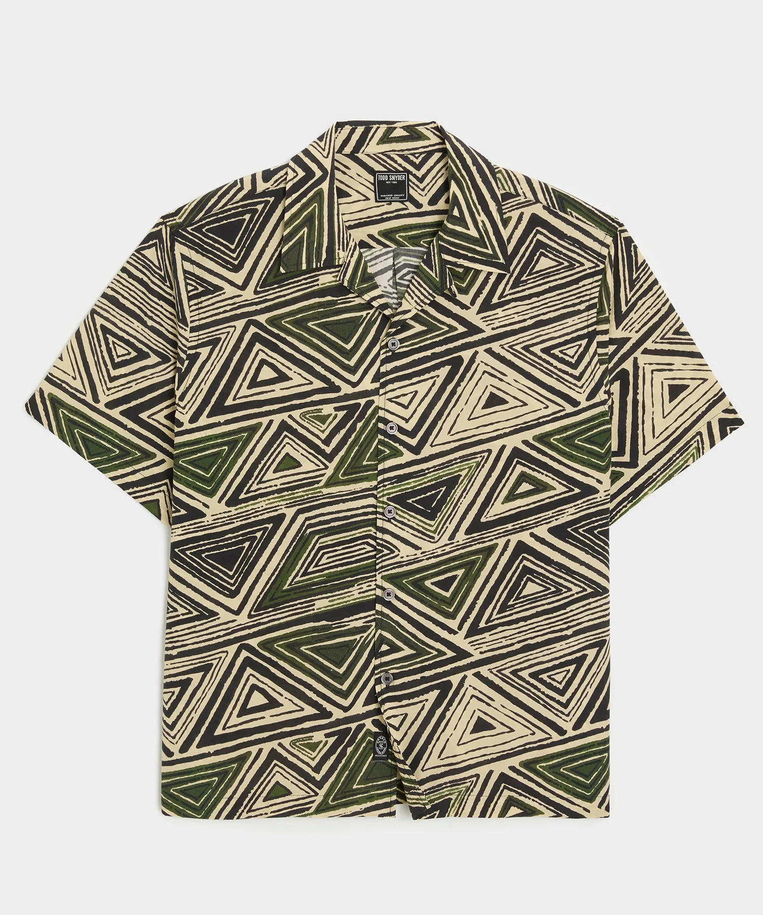 Cropped Silk-Cotton Camp Collar Shirt sold by Todd Snyder