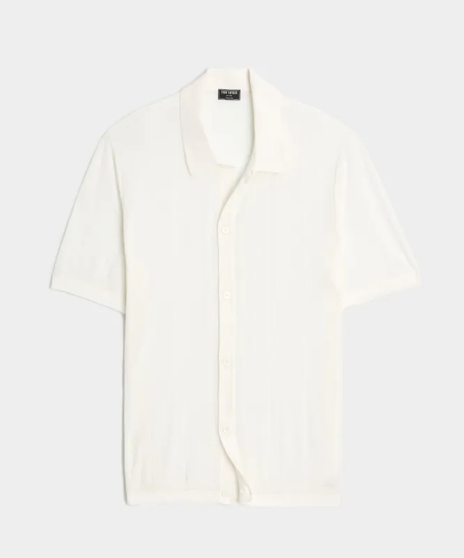 Italian Linen Sweater Polo sold by Todd Snyder